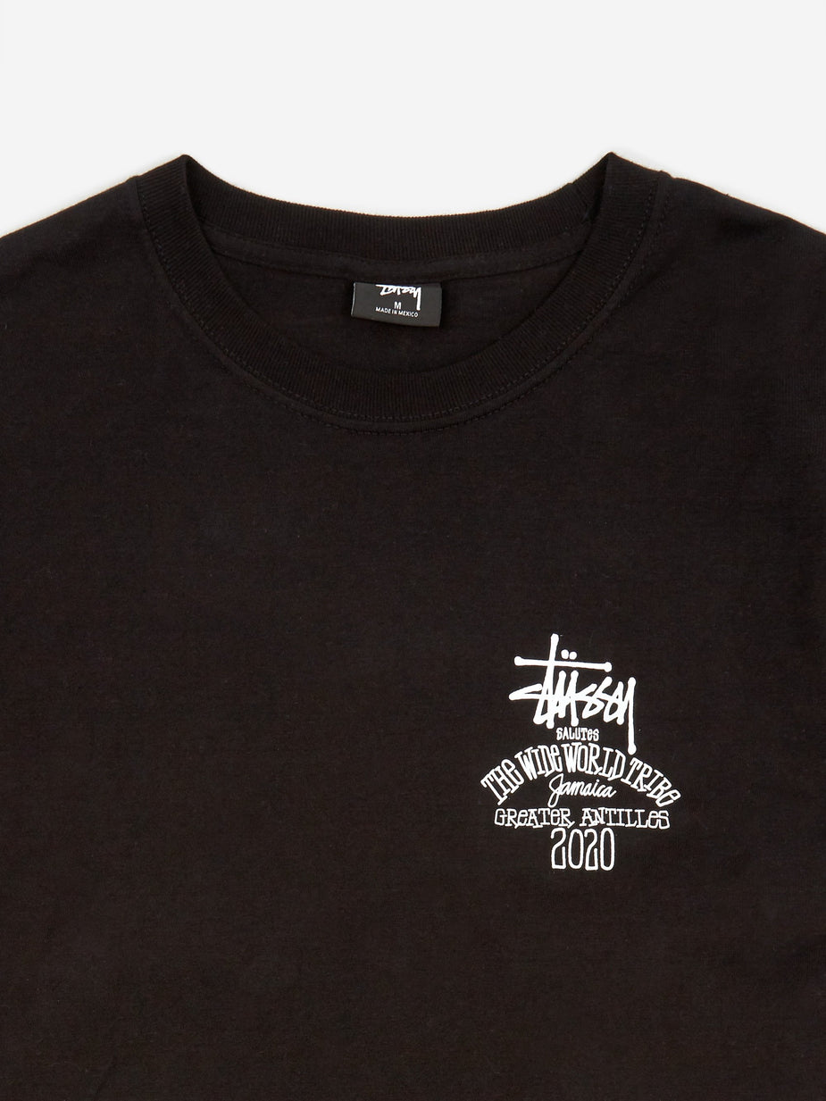 Stussy Stussy Jamaica Workld Tribe T-Shirt - Black - Black