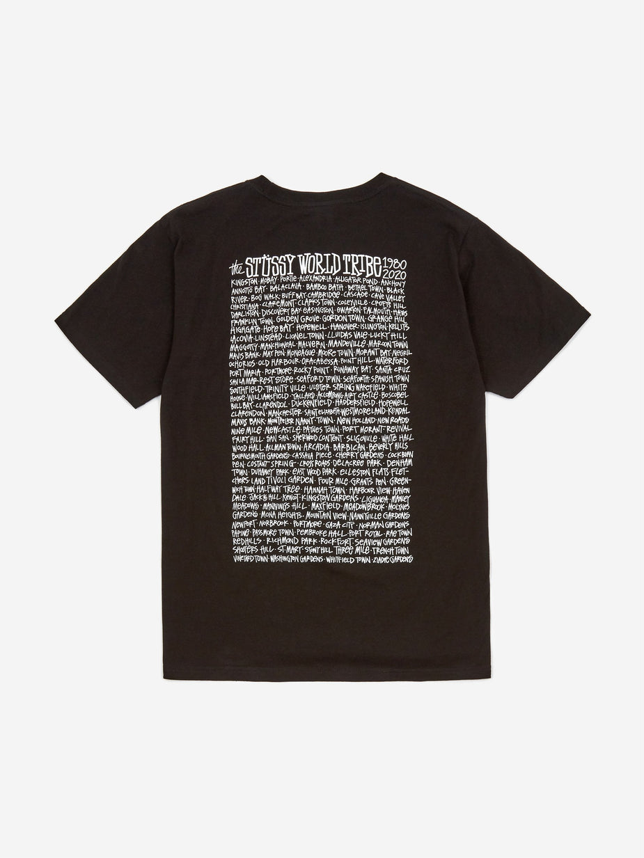 Stussy Stussy Jamaica Workld Tribe T-Shirt - Black - Black