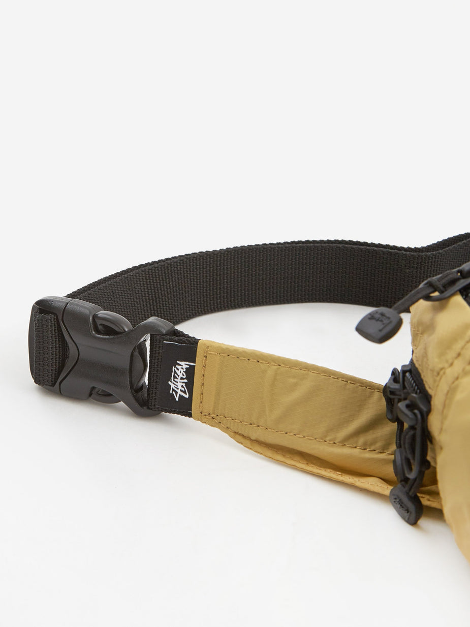 Stussy Stussy Light Weight Waist Bag - Gold - Green
