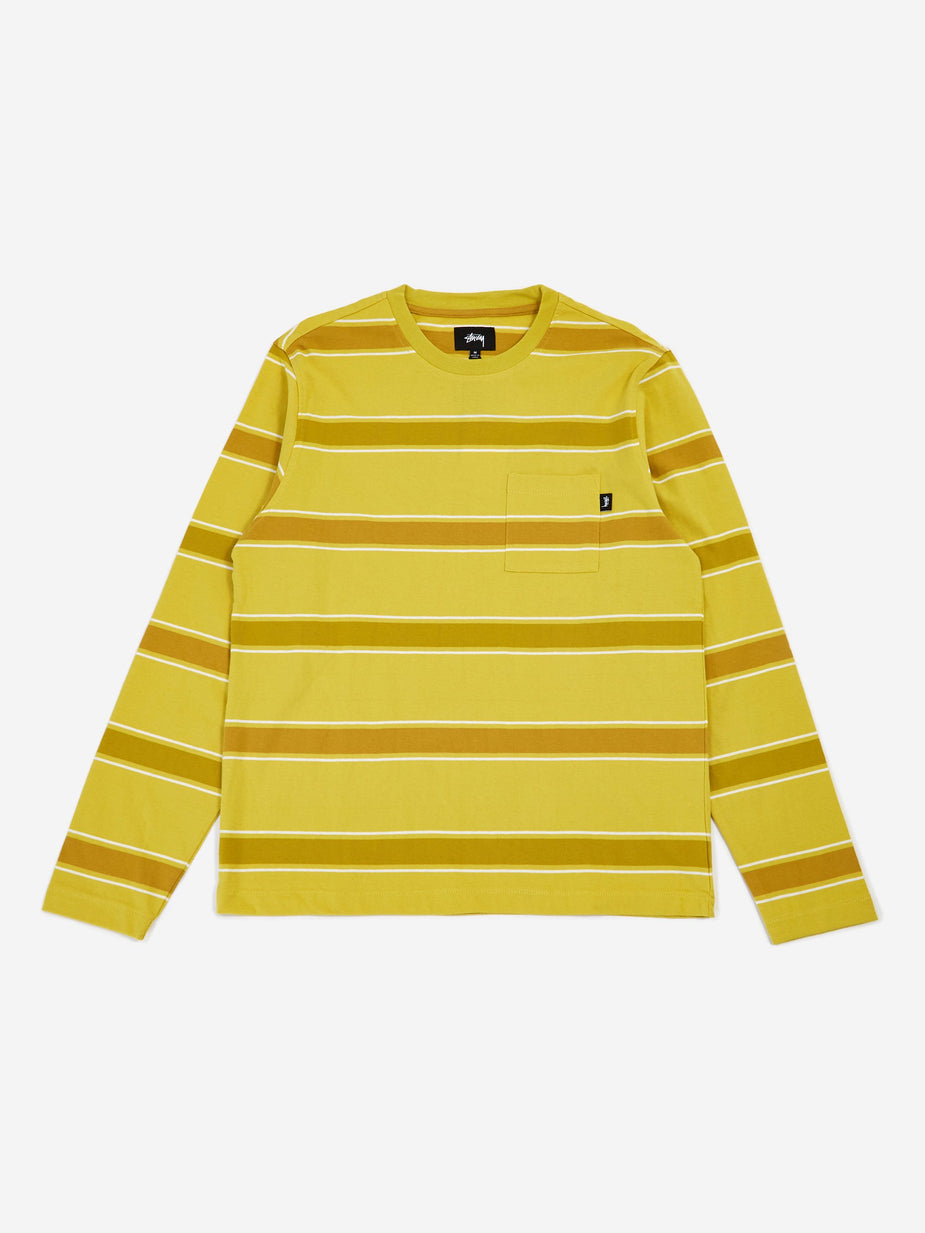 Stussy Stussy Marco Longsleeve Crewneck T-Shirt - Lemon - Other