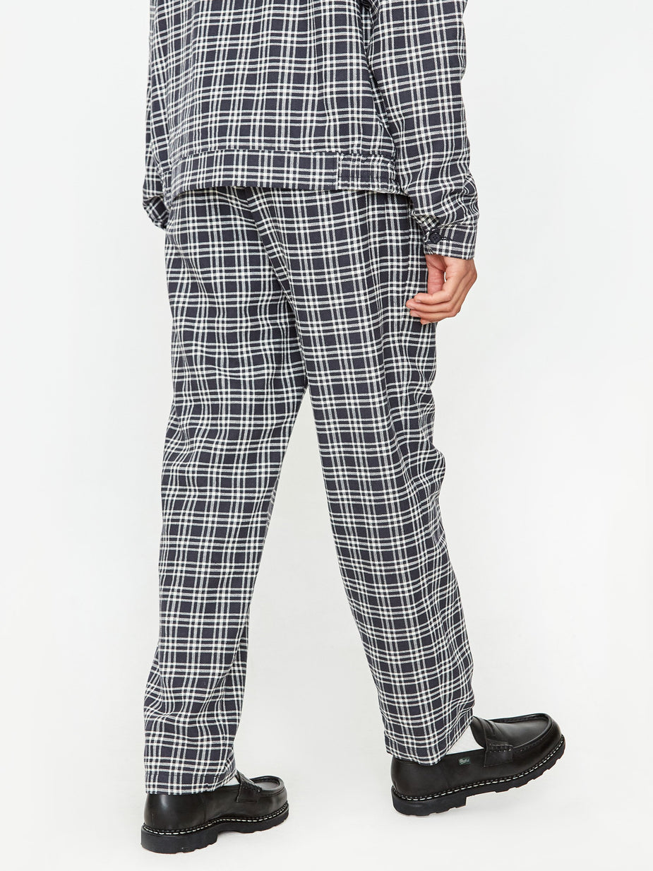 Stussy Stussy Plaid Linen Bryan Pant - Navy - Blue