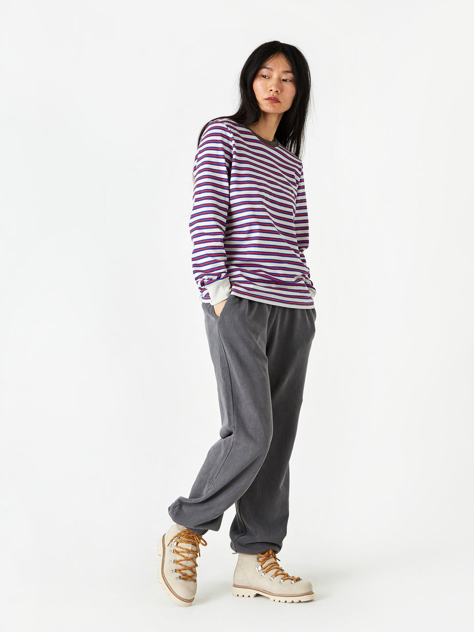 Stussy Stussy Printed Stripe Longsleeve T-shirt - Off White - White