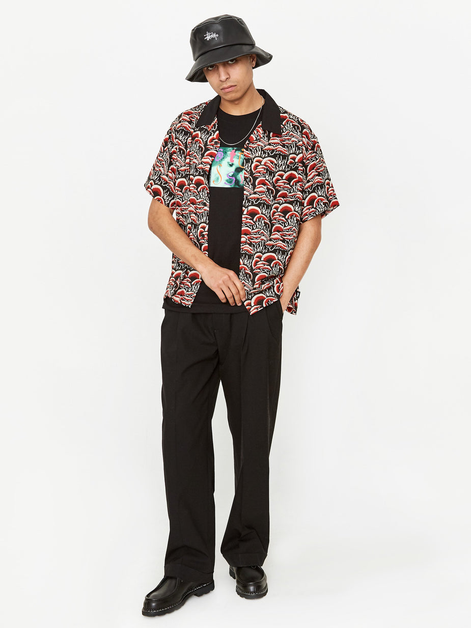 Stussy Stussy PU Contrast Stitch Bucket Hat - Black - Black