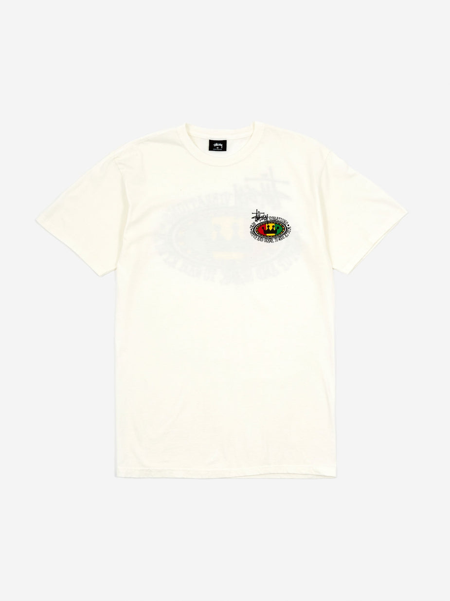 Stussy Stussy Rasta Oval Pigment Dyed T-Shirt - Natural - Neutrals