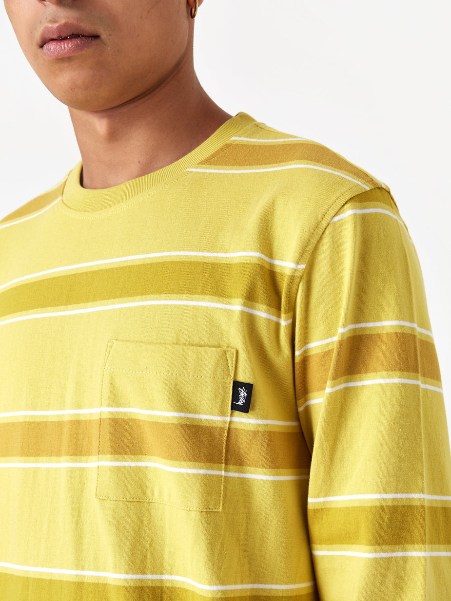 Stussy Stussy Marco Longsleeve Crewneck T-Shirt - Lemon - Other