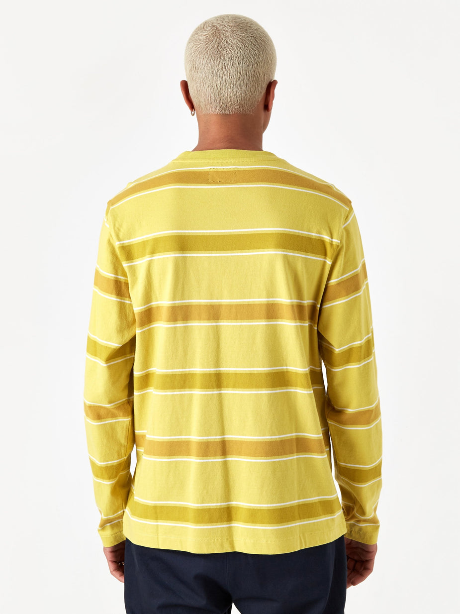 Stussy Stussy Marco Longsleeve Crewneck T-Shirt - Lemon - Other