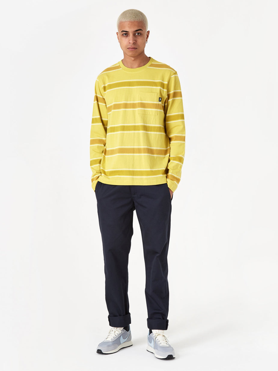 Stussy Stussy Marco Longsleeve Crewneck T-Shirt - Lemon - Other
