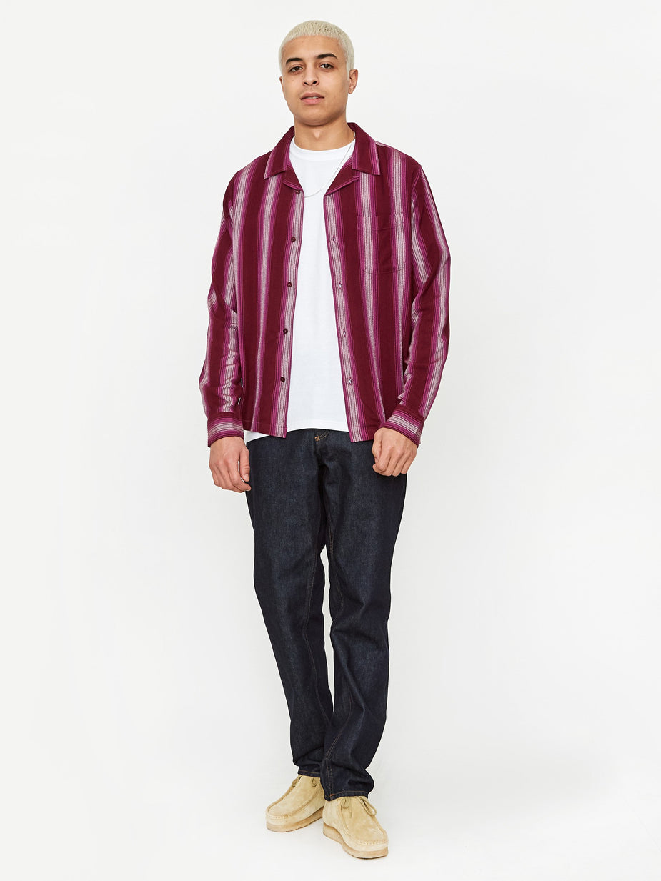 Stussy Stussy Shadow Striped Shirt - Berry - Other