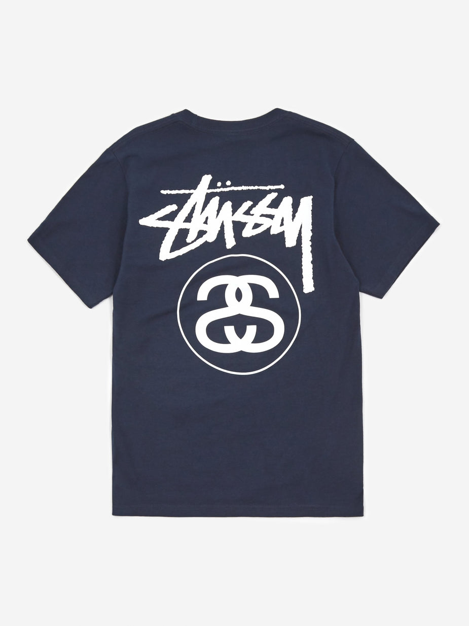 Stussy Stussy Stock Link T-Shirt - Navy - Blue