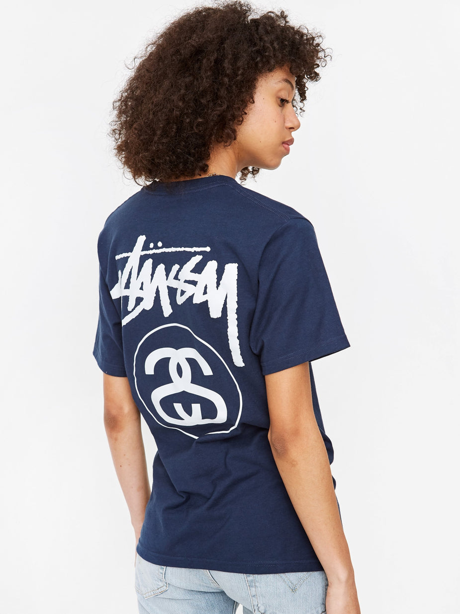 Stussy Stussy Stock Link T-Shirt - Navy - Blue