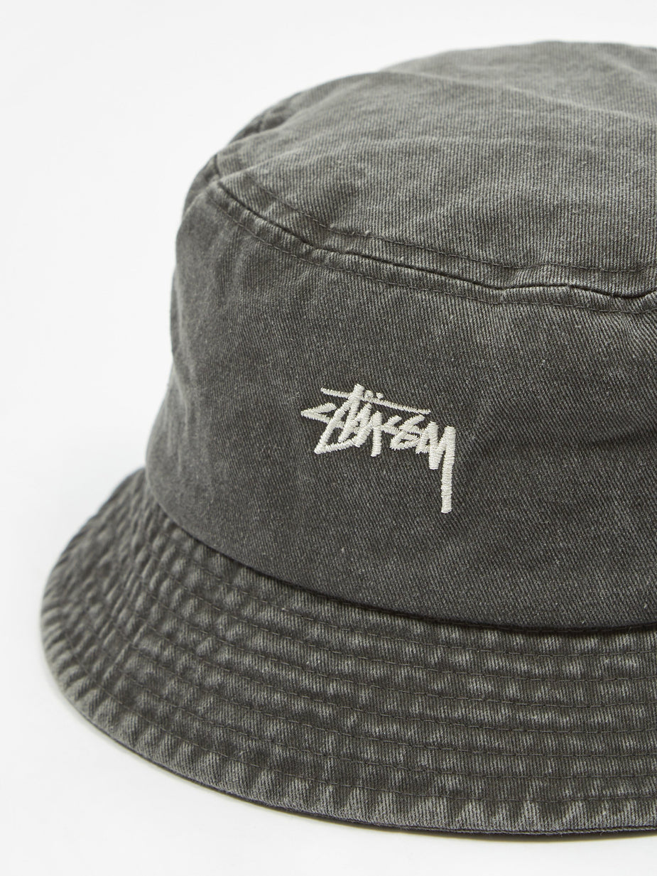 Stussy Stussy Stock Washed Bucket Hat - Black - Black