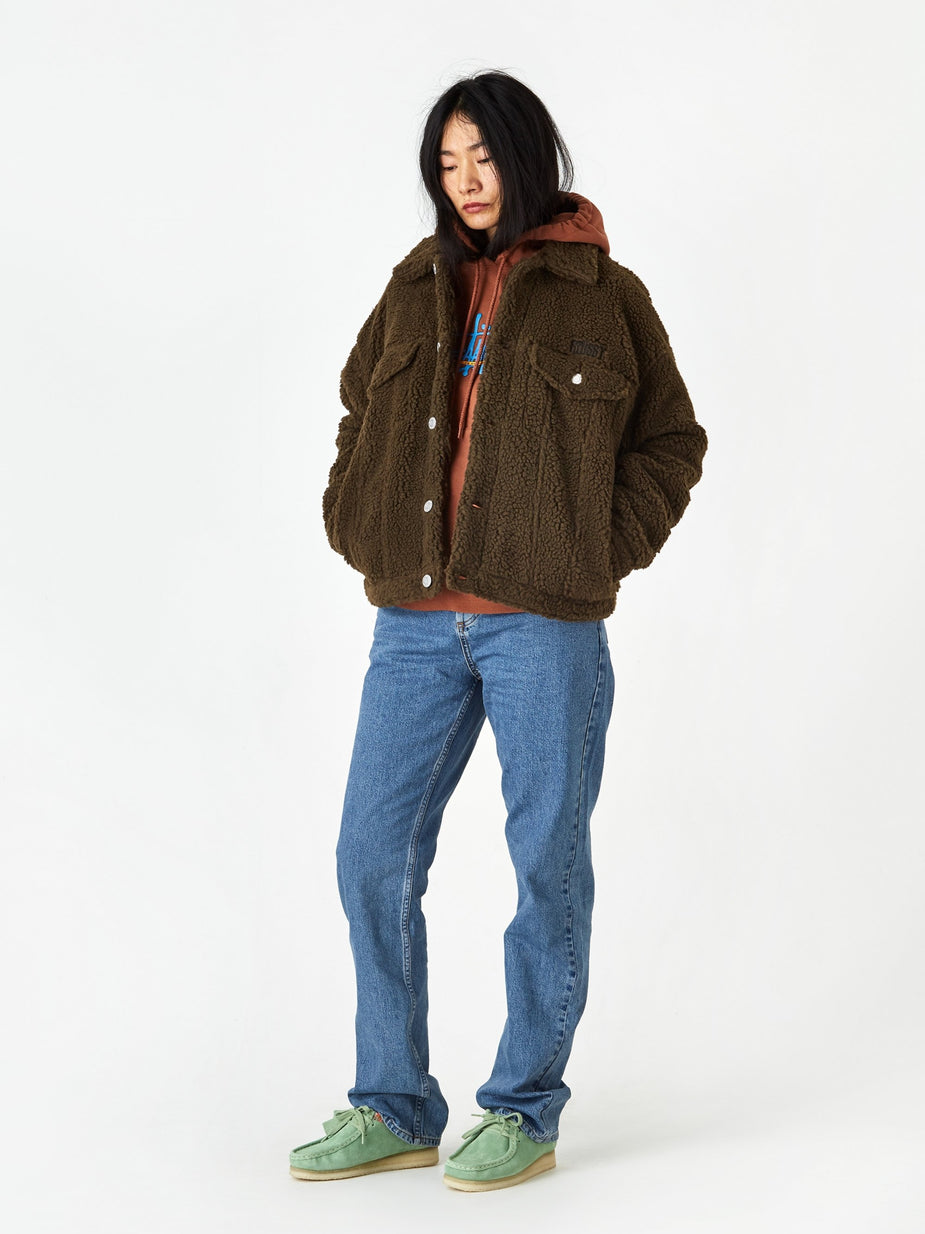Stussy Stussy Taryn Sherpa Trucker Jacket - Brown - Brown