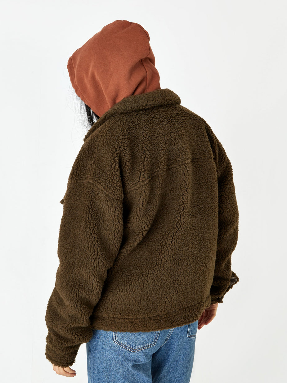Stussy Stussy Taryn Sherpa Trucker Jacket - Brown - Brown