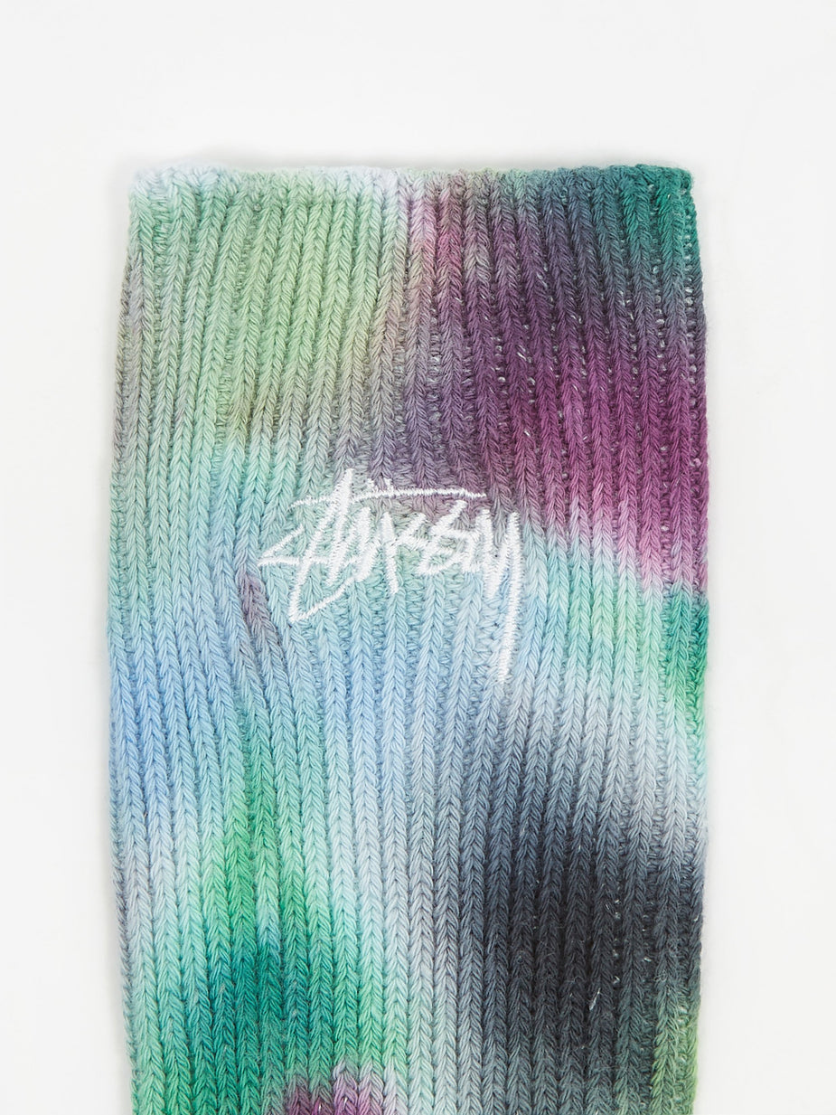 Stussy Stussy Tie Dye Sock - Blue. - Blue