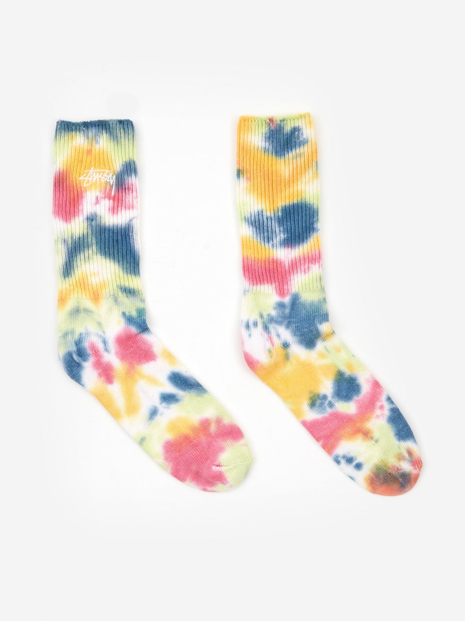 Stussy Stussy Tie Dye Sock - Pink - Pink