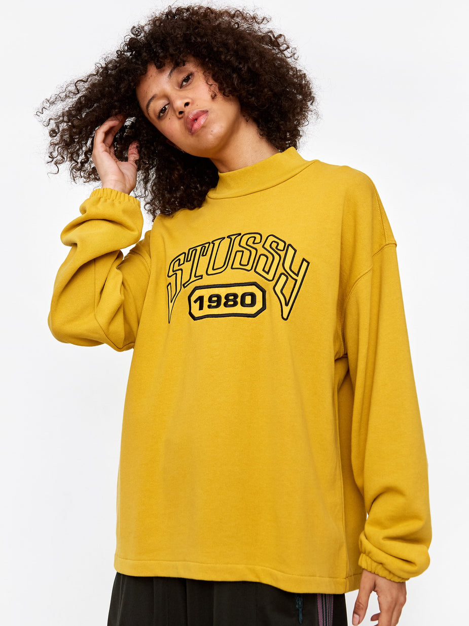 Stussy Stussy Tribute Terry Mock Neck Top - Mustard - Yellow