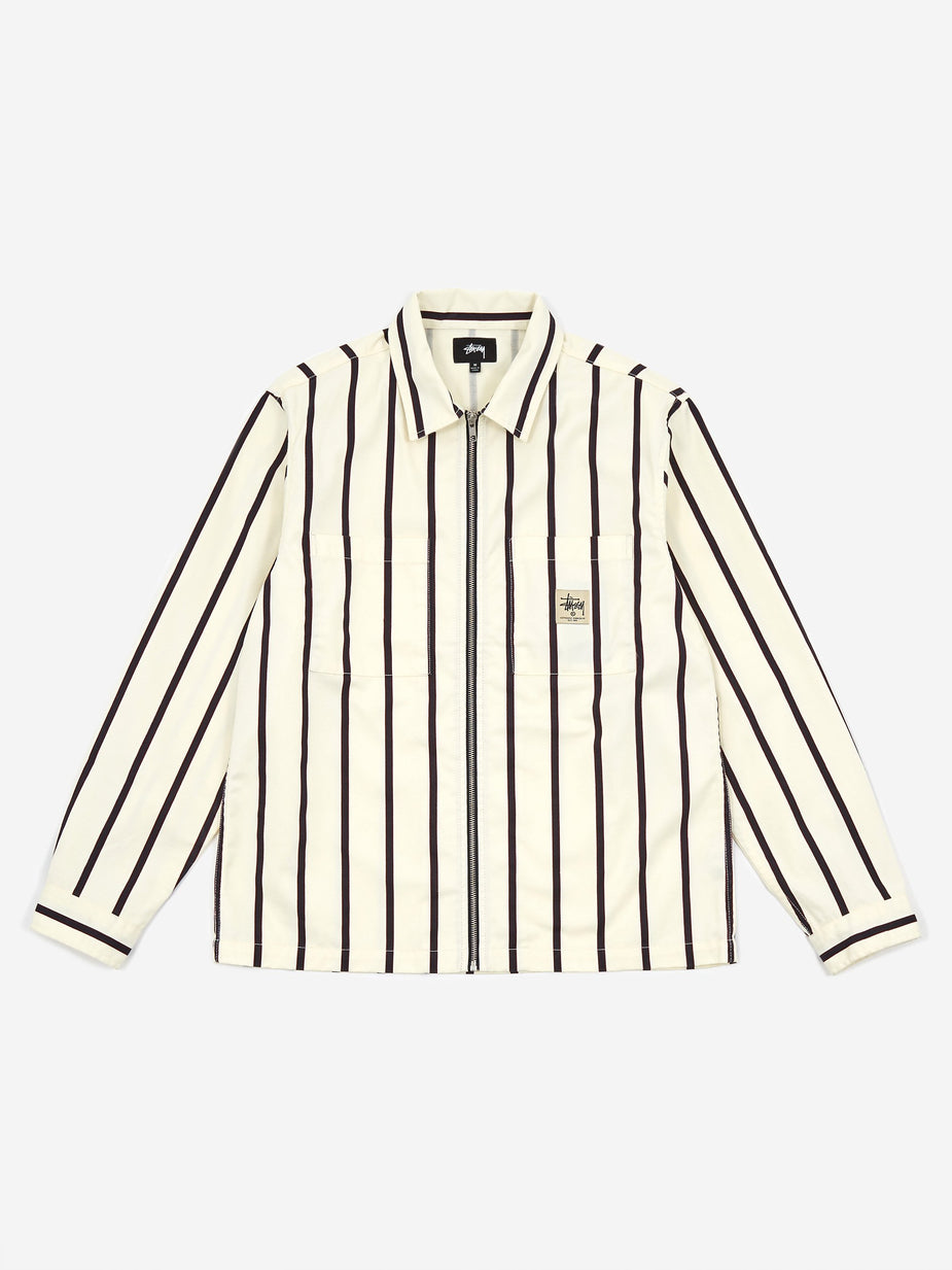 Stussy Stussy Zip Up Work Shirt - Stripe - Other