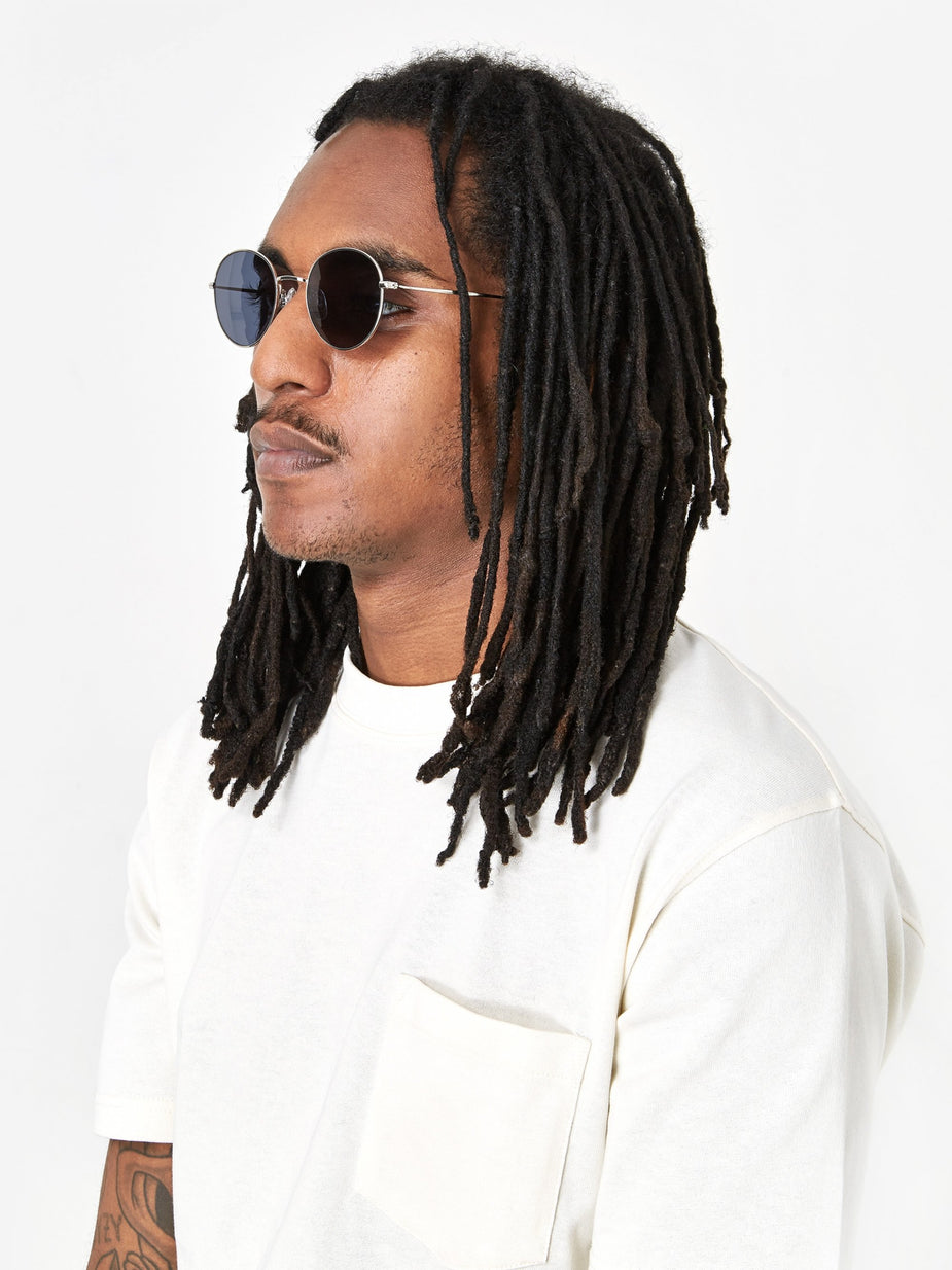 Sun Buddies Sun Buddies Ozzy Sunglasses - Silver/Dark Blue - Blue