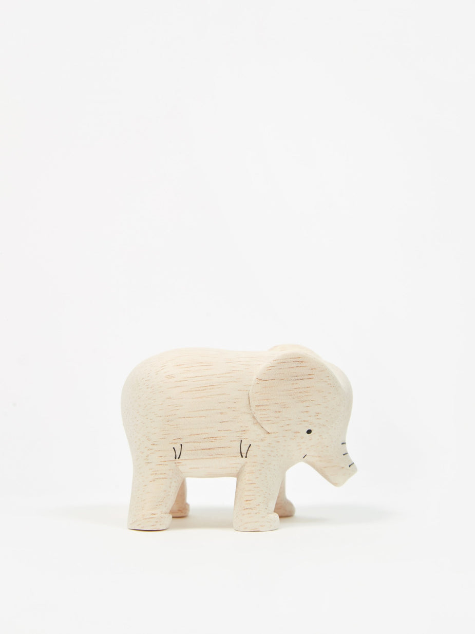 T-Lab T-Lab Pole Pole Wooden Animal - Elephant - Neutrals