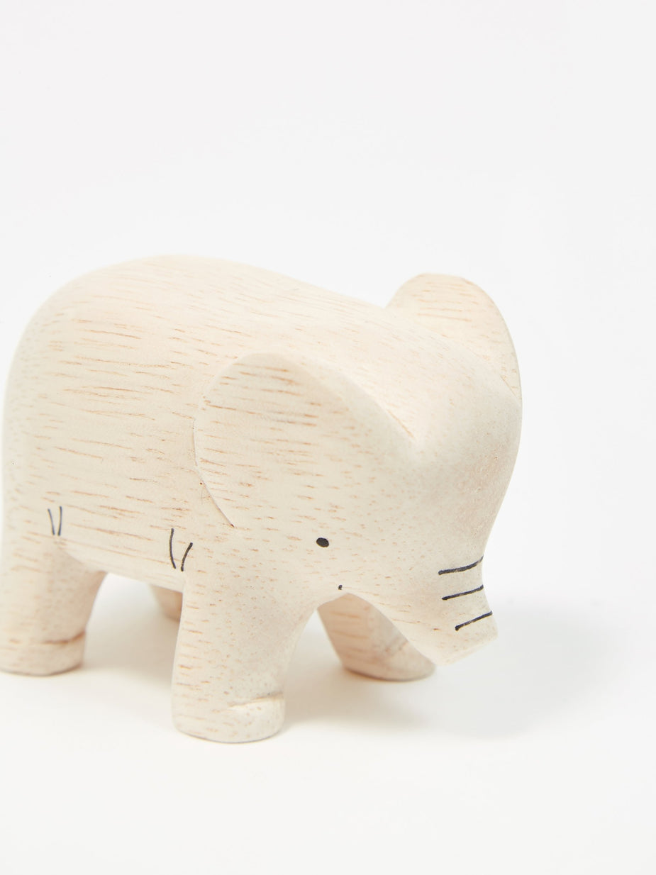 T-Lab T-Lab Pole Pole Wooden Animal - Elephant - Neutrals