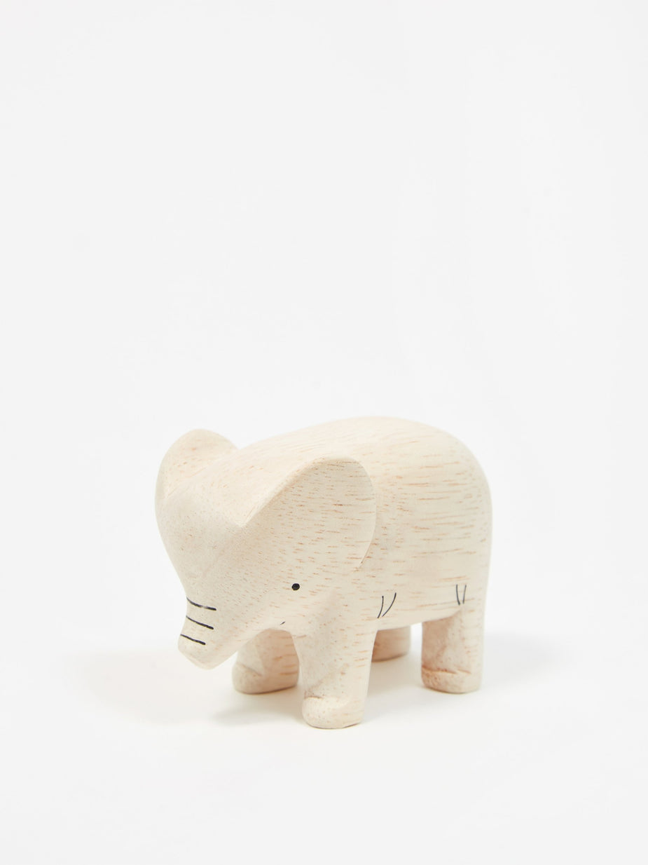 T-Lab T-Lab Pole Pole Wooden Animal - Elephant - Neutrals