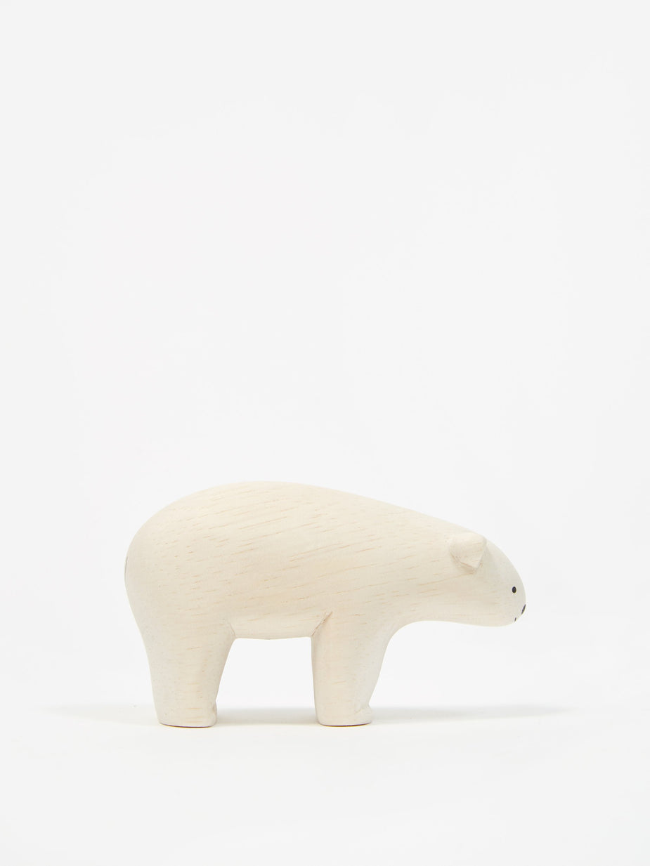 T-Lab T-Lab Pole Pole Wooden Animal - Polar Bear - Neutrals