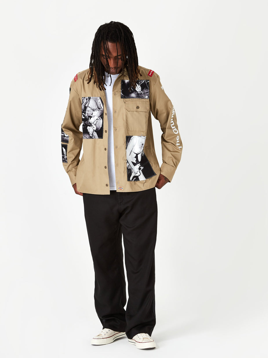 TAKAHIROMIYASHITA TheSoloist TAKAHIROMIYASHITA TheSoloist Dickies Work Shirt - Khaki - Neutrals