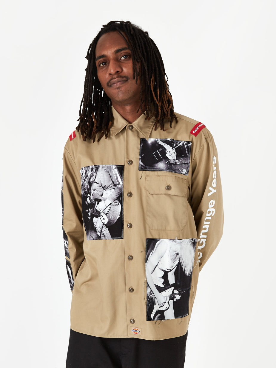 TAKAHIROMIYASHITA TheSoloist TAKAHIROMIYASHITA TheSoloist Dickies Work Shirt - Khaki - Neutrals