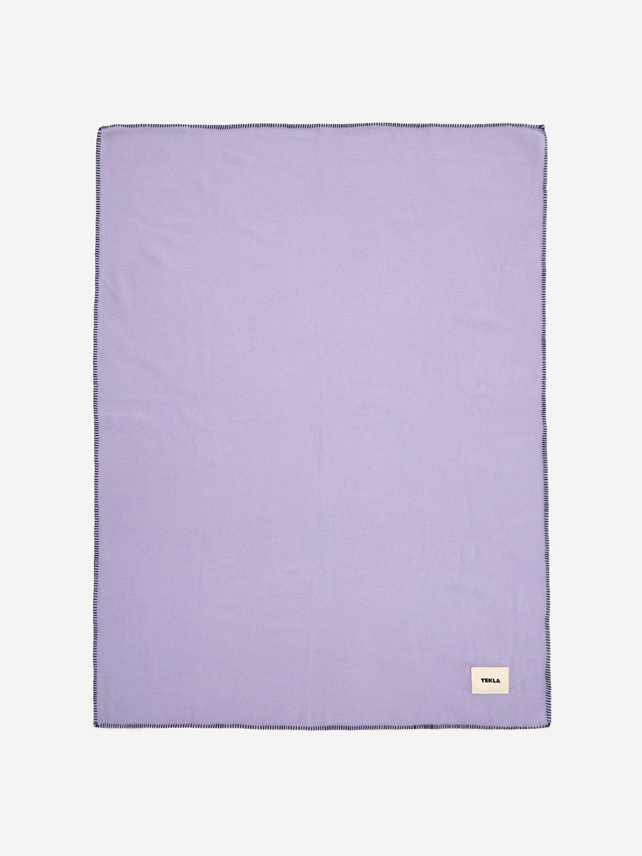 Tekla Fabrics Tekla Fabrics Pure New Wool Plaid Blanket 130x180cm - Soft Laven - Other