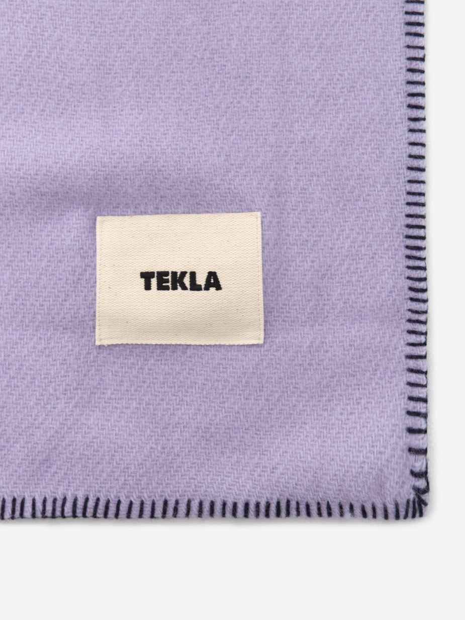 Tekla Fabrics Tekla Fabrics Pure New Wool Plaid Blanket 130x180cm - Soft Laven - Other