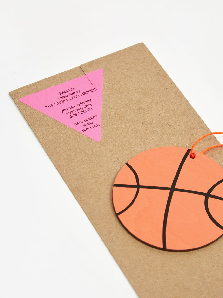 The Great Lakes Goods The Great Lakes Goods Basketball Ornament - Orange