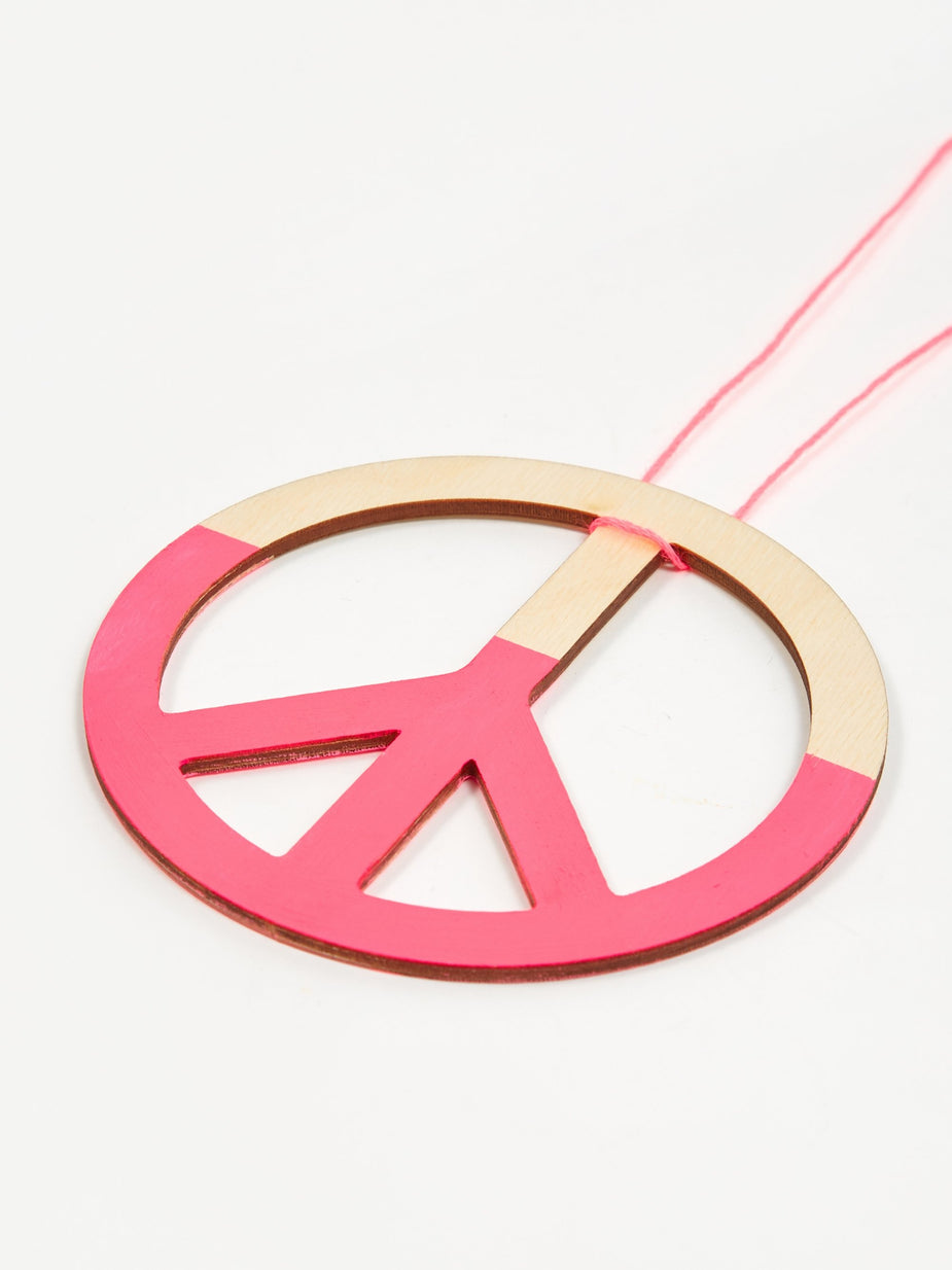 The Great Lakes Goods The Great Lakes Goods Peace Ornament - Neon Pink - Pink
