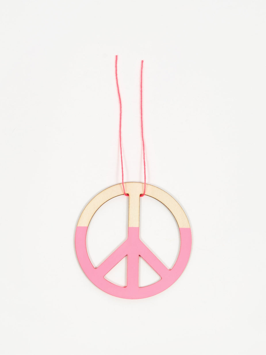 The Great Lakes Goods The Great Lakes Goods Peace Ornament - Neon Pink - Pink