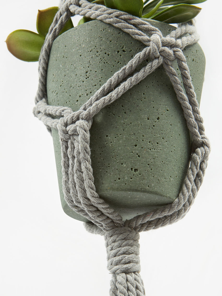 Time Concept, Inc Time Concept, Inc. Macrame Plant Hanger - Grey - Grey