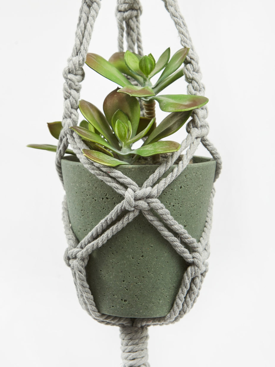 Time Concept, Inc Time Concept, Inc. Macrame Plant Hanger - Grey - Grey