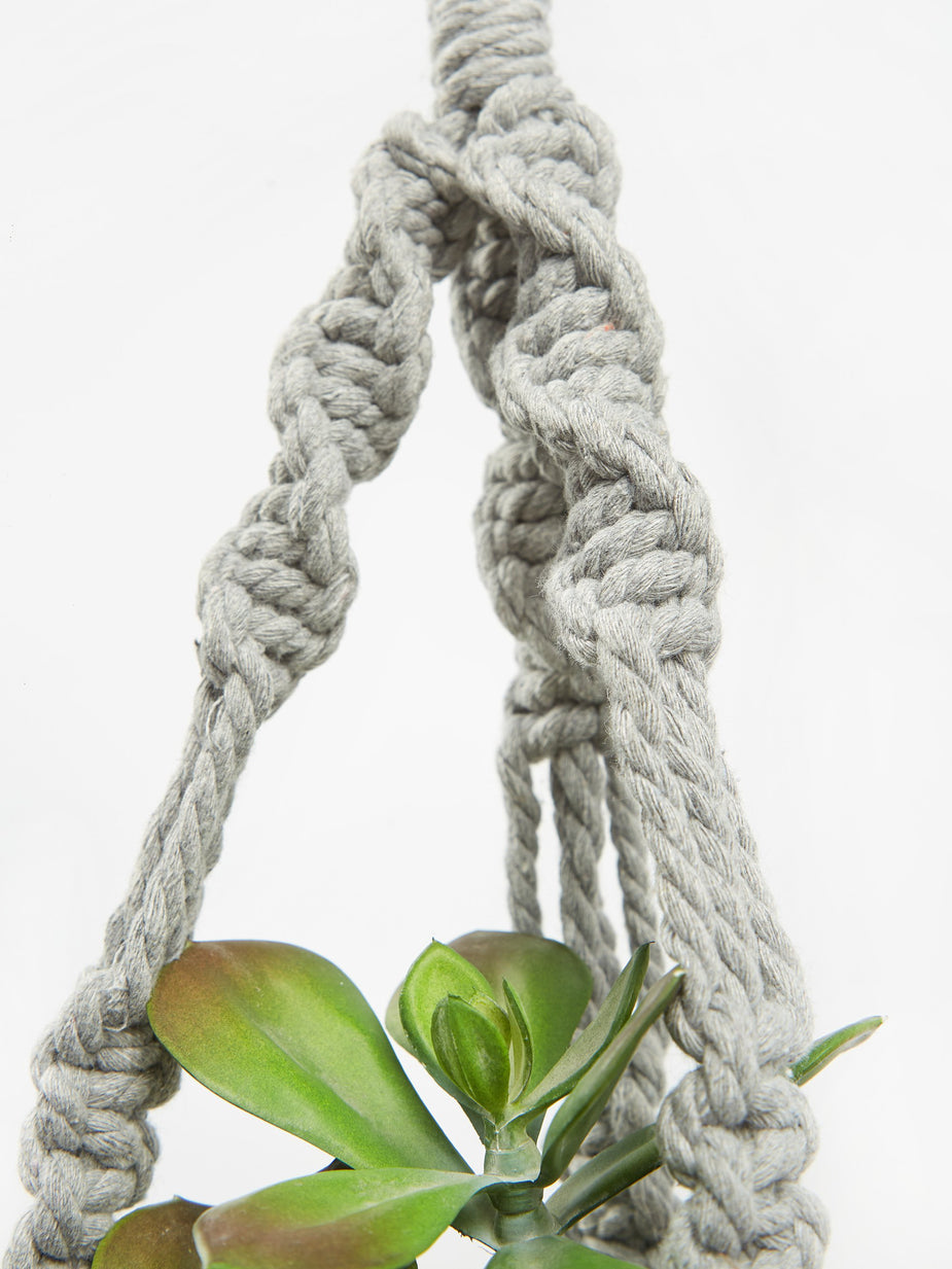 Time Concept, Inc Time Concept, Inc. Macrame Plant Hanger - Grey - Grey