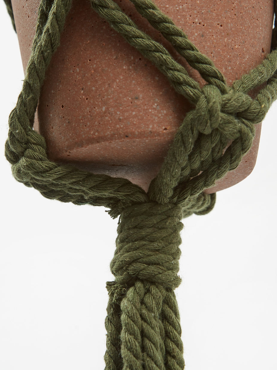 Time Concept, Inc Time Concept, Inc. Macrame Plant Hanger - Khaki - Green