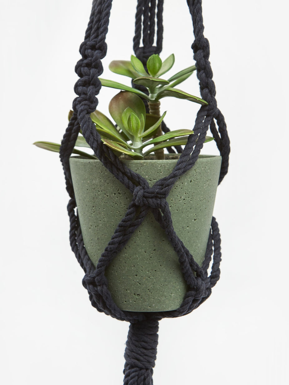Time Concept, Inc Time Concept, Inc. Macrame Plant Hanger - Navy - Navy