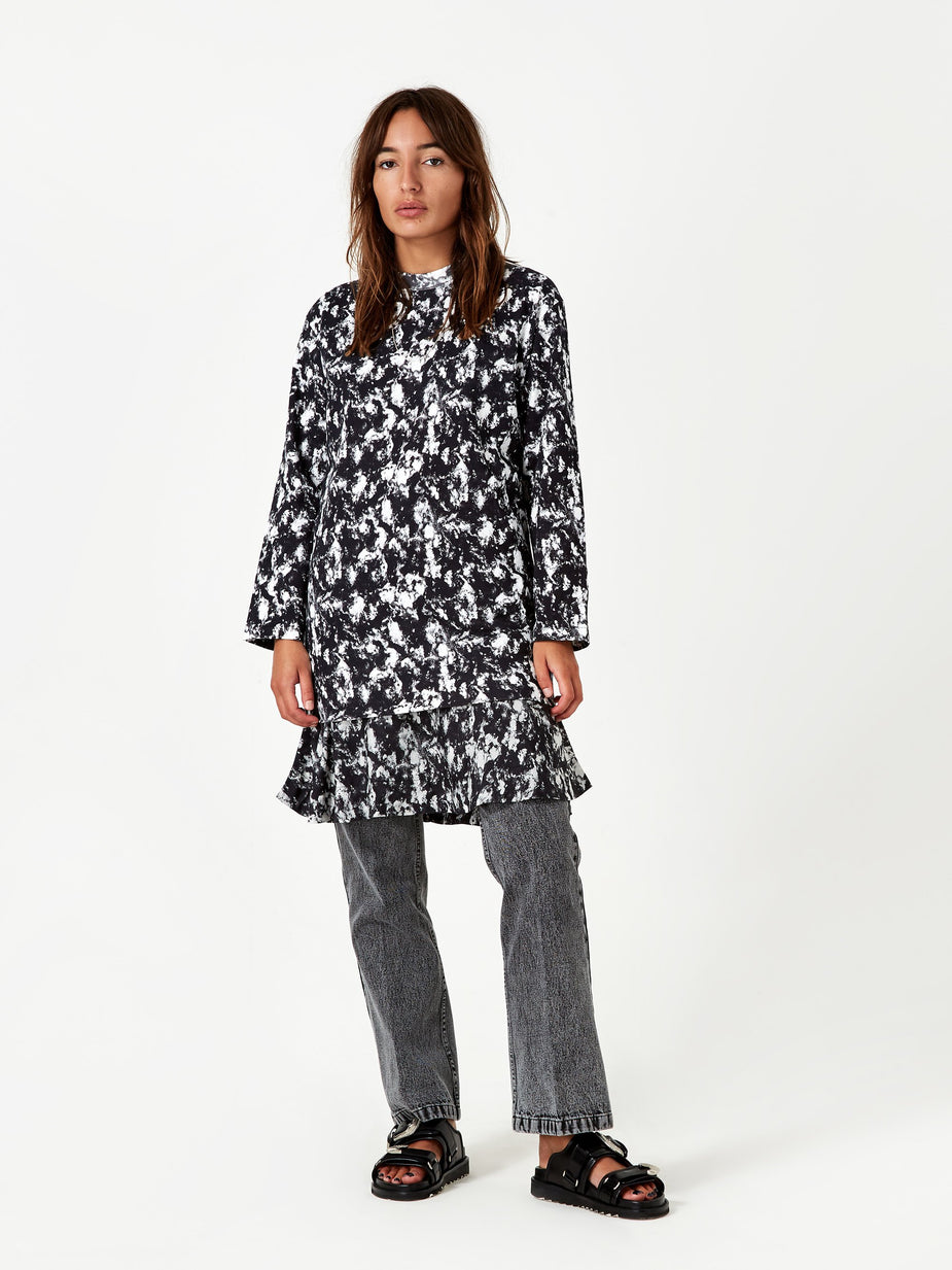 TOGA TOGA ARCHIVE Marble Print Dress - Black - Black