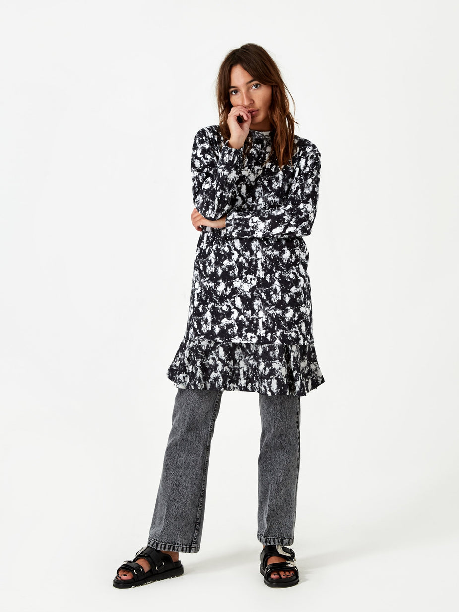 TOGA TOGA ARCHIVE Marble Print Dress - Black - Black