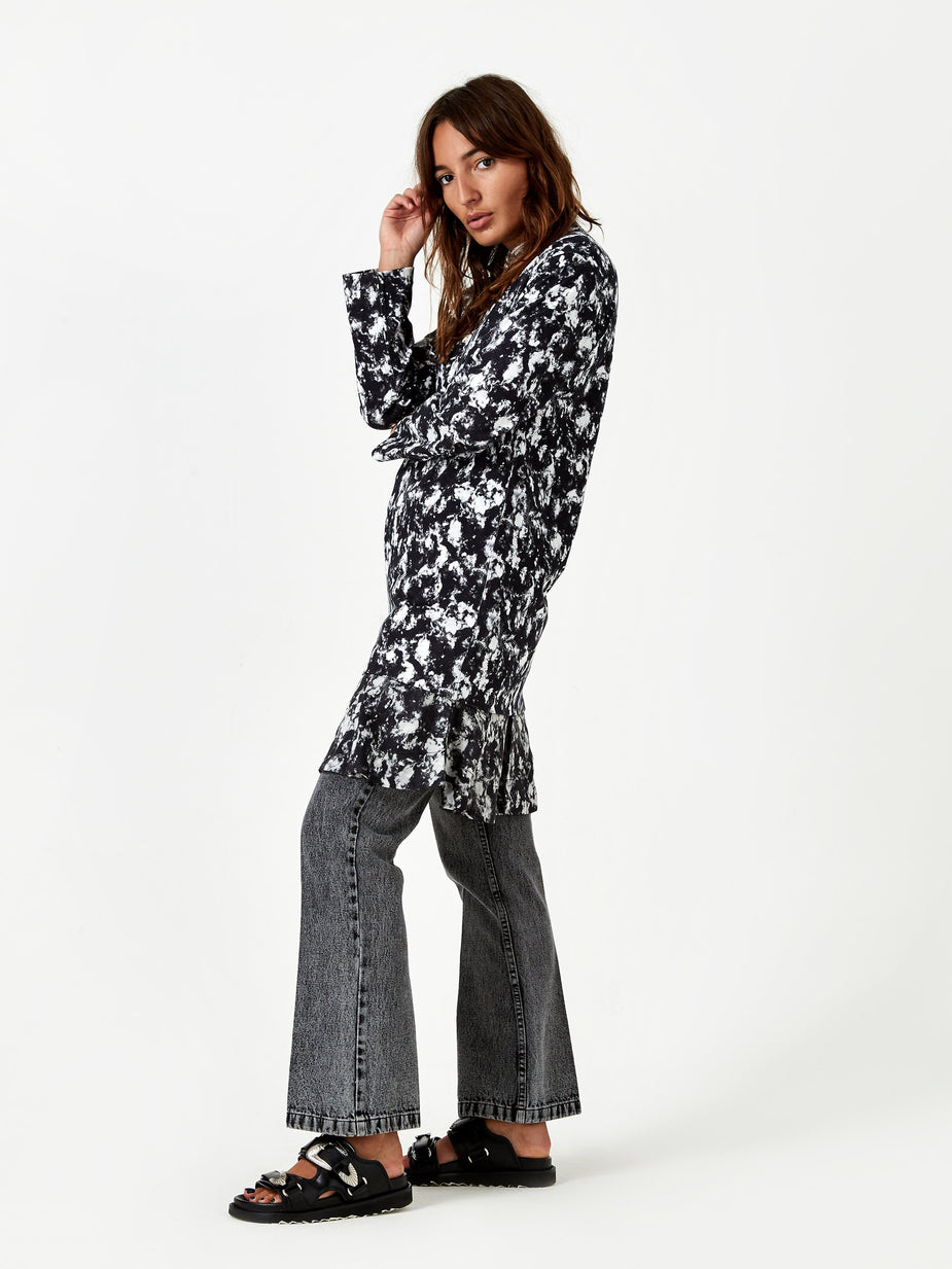 TOGA TOGA ARCHIVE Marble Print Dress - Black - Black