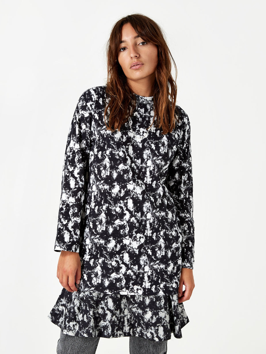 TOGA TOGA ARCHIVE Marble Print Dress - Black - Black