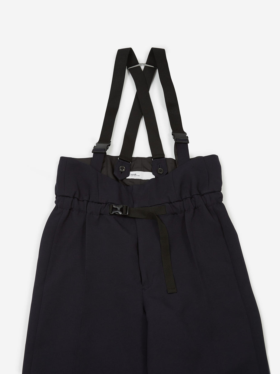 TOGA TOGA ARCHIVE Three-ply Suspender Pant - Navy - Blue