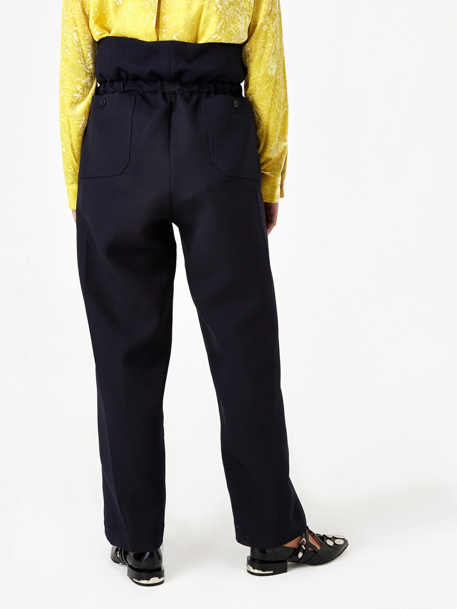 TOGA TOGA ARCHIVE Three-ply Suspender Pant - Navy - Blue