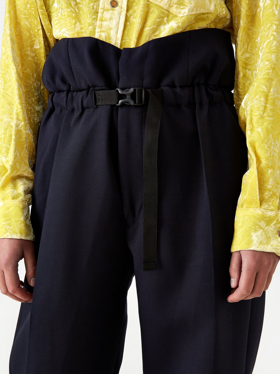 TOGA TOGA ARCHIVE Three-ply Suspender Pant - Navy - Blue