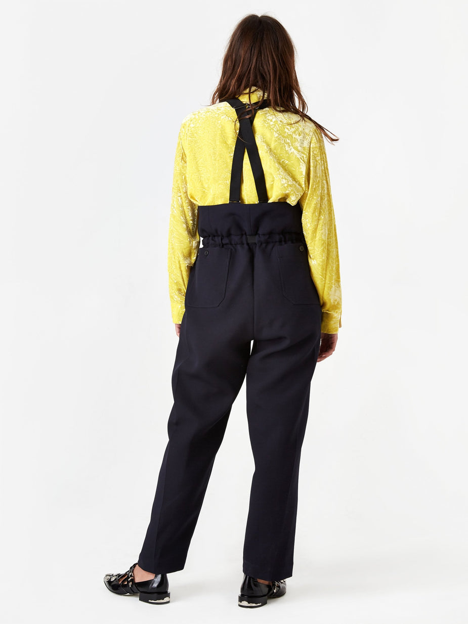 TOGA TOGA ARCHIVE Three-ply Suspender Pant - Navy - Blue