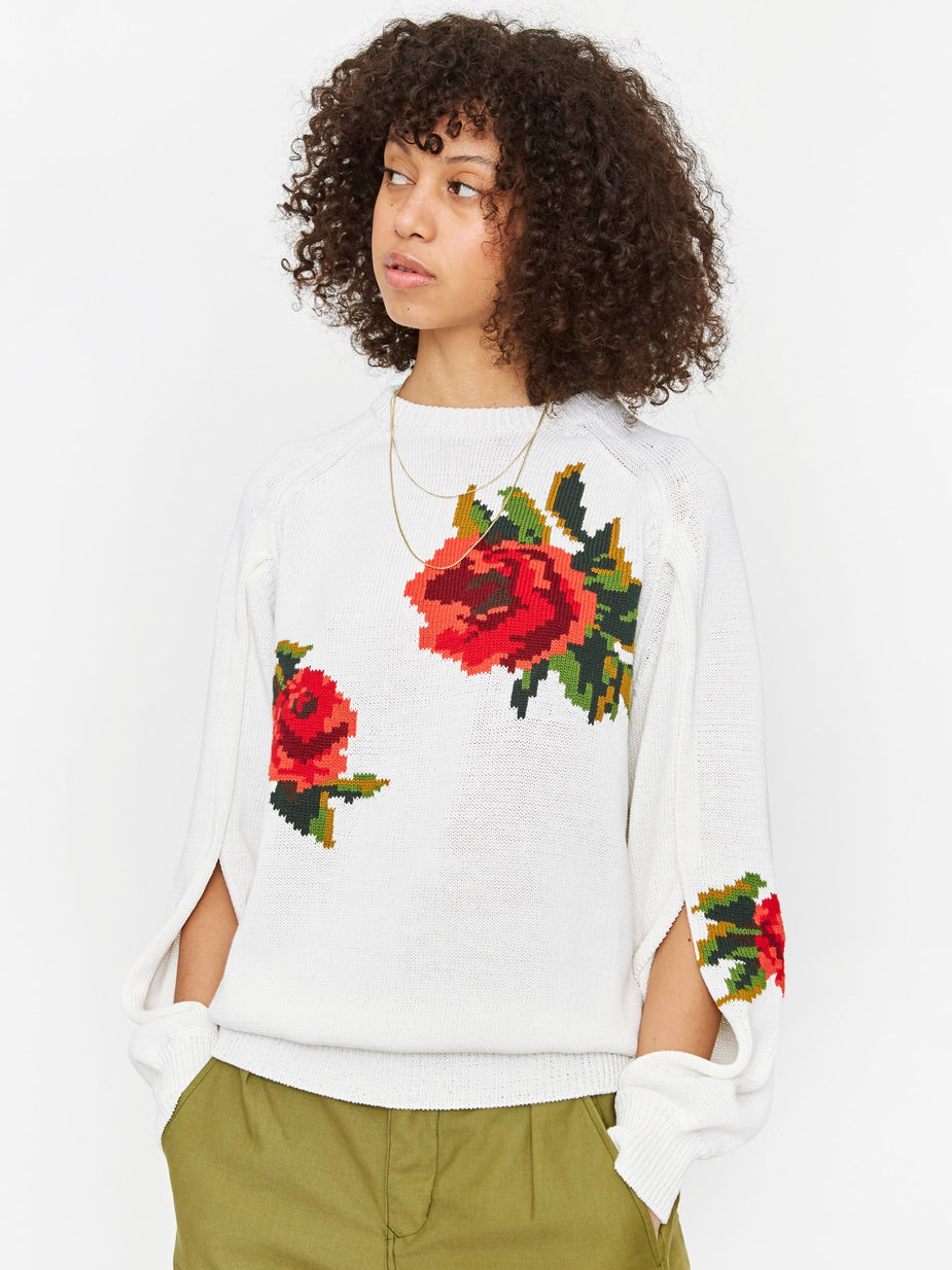 TOGA TOGA ARCHIVES Intarsia Knit Jumper - White - White