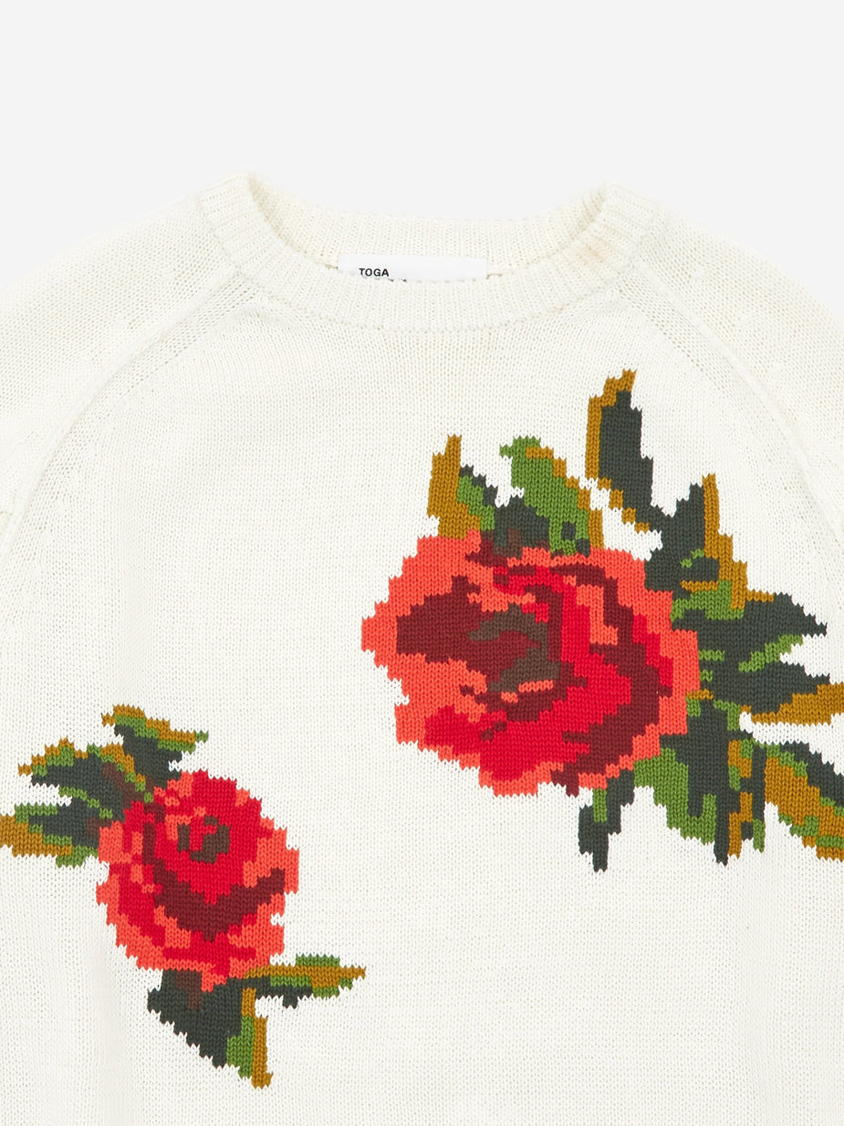 TOGA TOGA ARCHIVES Intarsia Knit Jumper - White - White