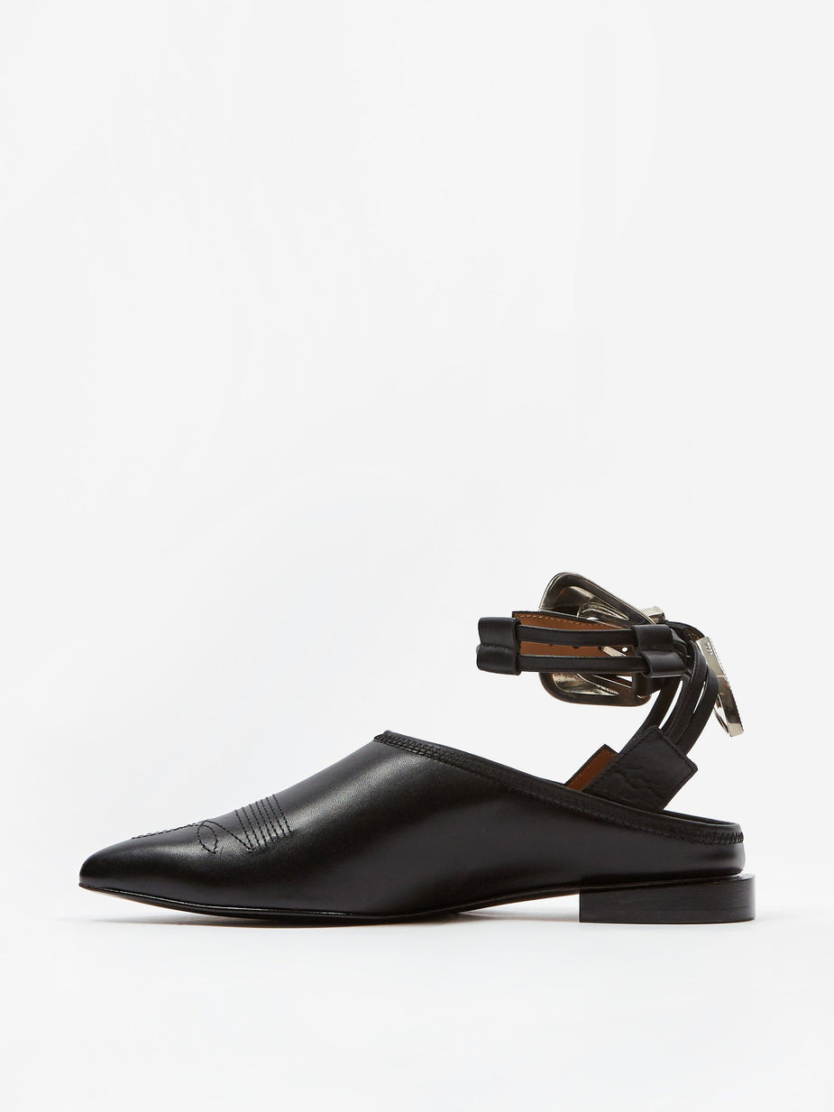 TOGA TOGA PULLA Ankle Buckle Shoe - White/Black - Black