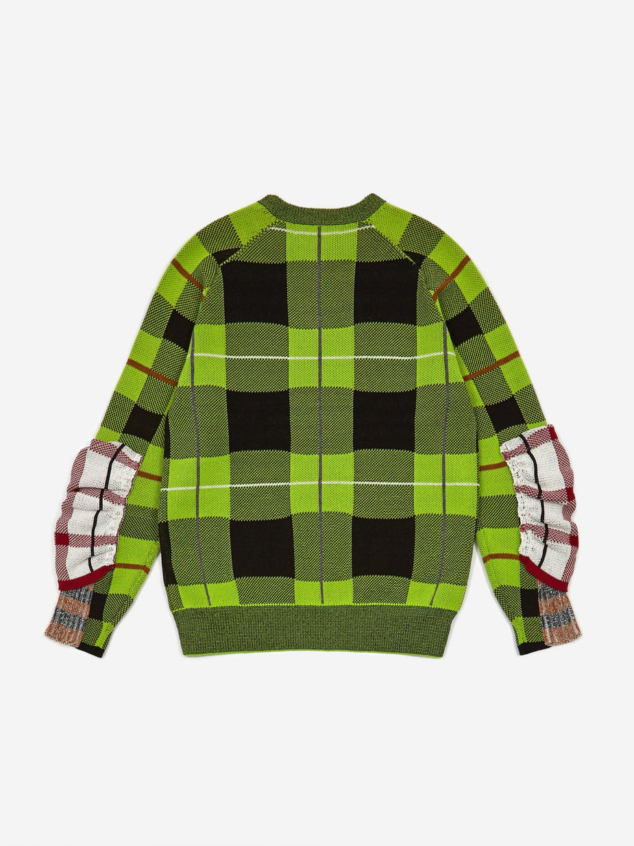 TOGA TOGA PULLA Check Knit Pullover Jumper - Green - Green
